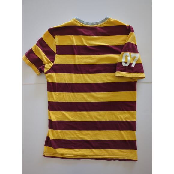Harry Potter Griffindor Men's Short Sleeve Striped 07 Red XS - Picture 2 of 9
